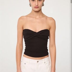 Line by K black strapless tank top